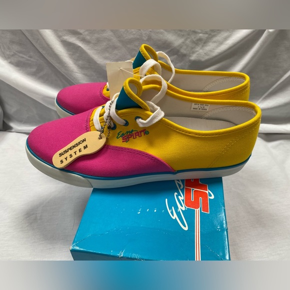 NWT NIB Vintage 80s 90s Fun Color Block Sneakers, Easy Spirit Size 7.5M - Picture 5 of 11